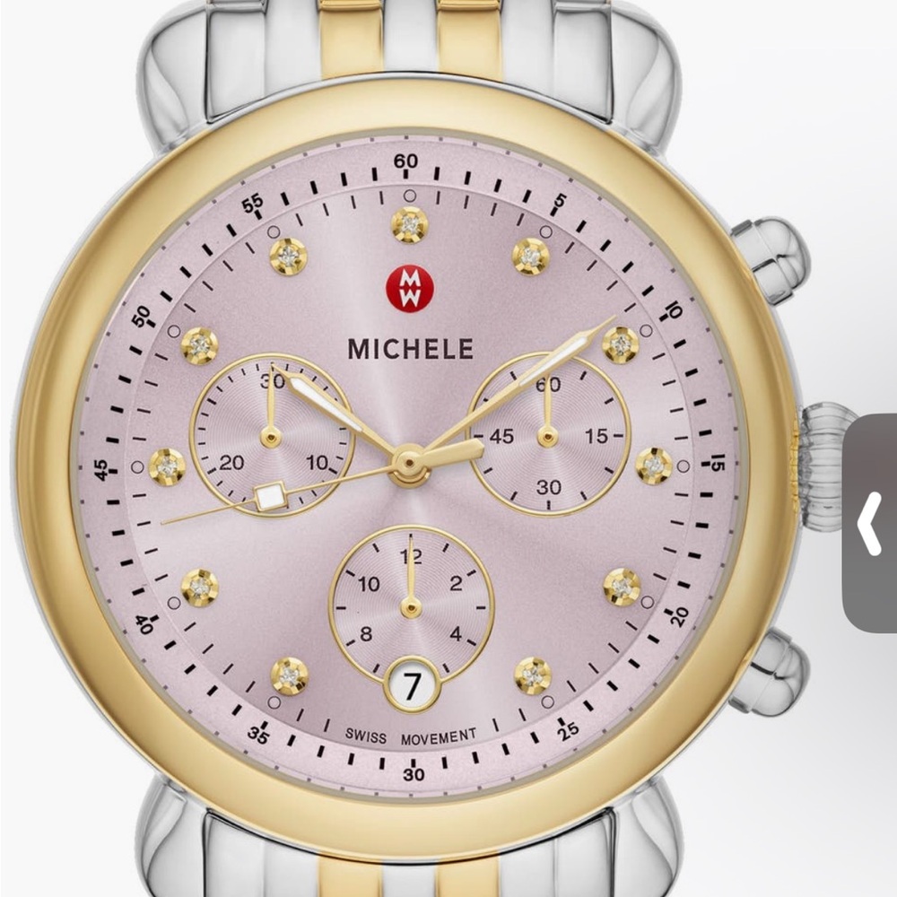 Michele Two-Tone Gold and Silver Watch